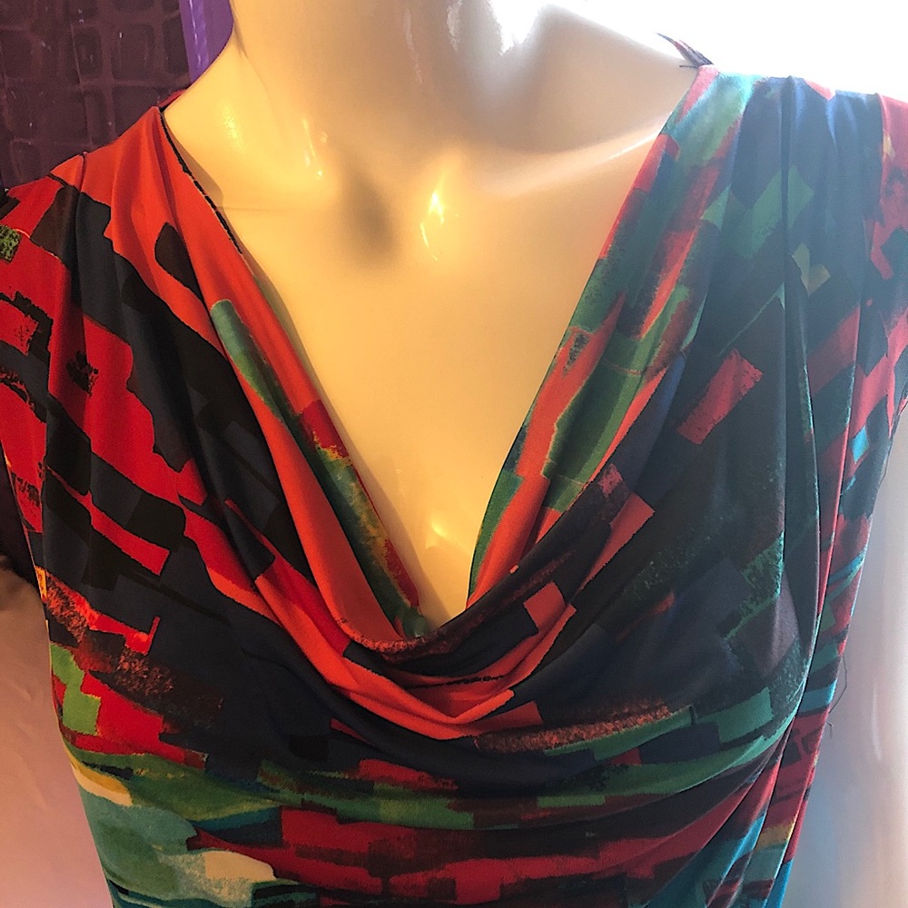 Draped cowl neck blouse